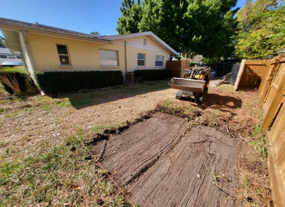 Scalping Yard for Rock Driveway